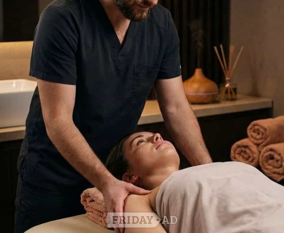 Male Masseuse Offering Smiles All Round For Ladies Only Massage Professionally main image
