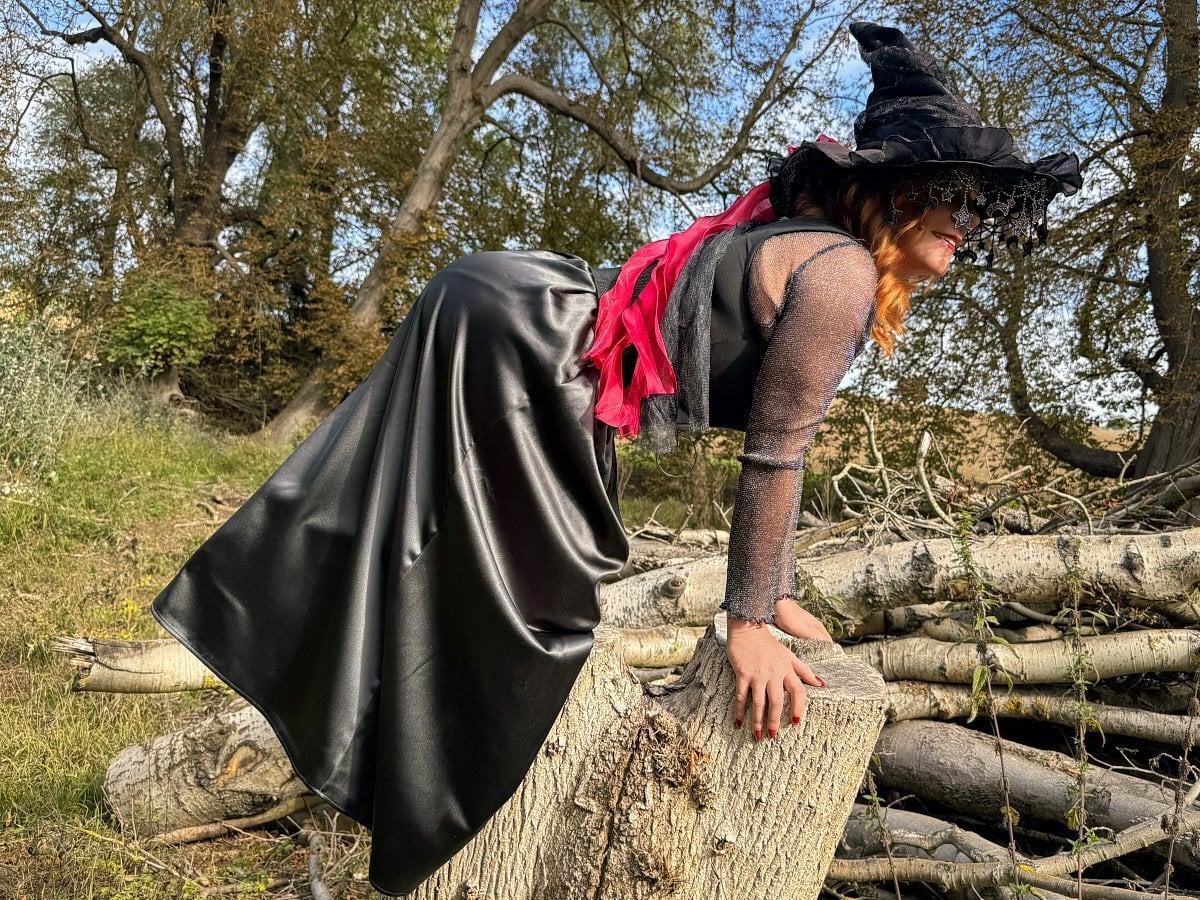 Mature Ella   Elegant, Alluring, And Ready To Enchant You This Halloween. backdrop