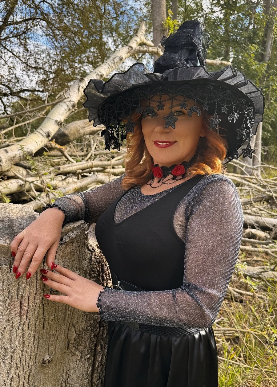 Mature Ella   Elegant, Alluring, And Ready To Enchant You This Halloween. backdrop