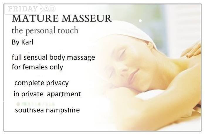 MATURE-MASSEUR OFFERS FULL BODY EROTIC MASSAGE FEMALES ONLY  (SO MANY GUYS POSING AS WOMEN TILL I ASK THEM TO CALL ?) image