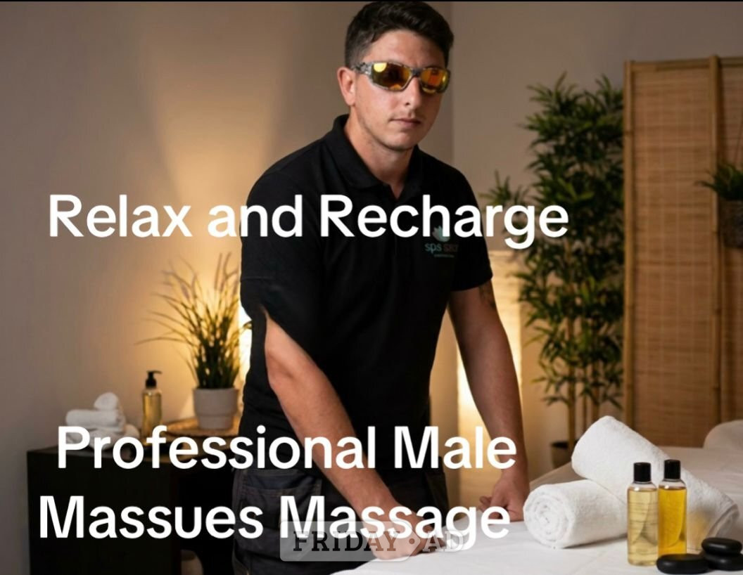 Male Masseuse Offering Smiles All Round For Ladies Only Massage Professionally backdrop