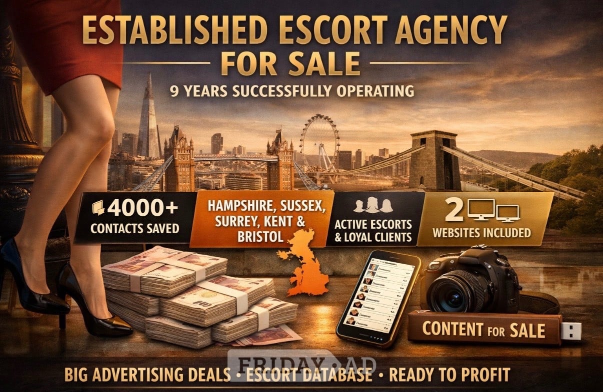 Established UK Escort Agency for Sale – 9 Years Trading image Established UK Escort Agency for Sale – 9 Years Trading image