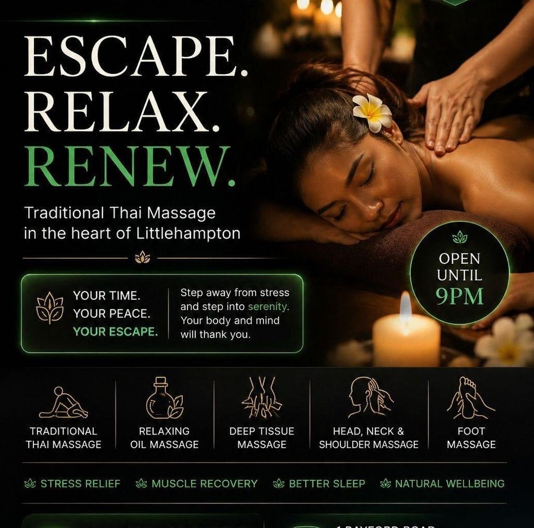 Well come all to our lovely friendly  Thai ladies for your message and relaxing days with us newly opening UNIQUE THAI MASSAGE 1 BAYFORD ROAD LITTLEHAMPTON BN17 5HL image